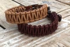 Lederhalsband-Mandel-Mahagoni-3-cm-breit