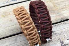 Lederhalsband-verstellbar-3-cm-breit-Mahagoni-Mandel