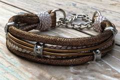 Hundehalsband-mit-Zugstoppkette-Leder-Mix-in-Gold-Perlmutt-1