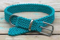Hundehalsband_Paracord_Türkis_Perlmuster_Macramee_Hippie_Boho_1