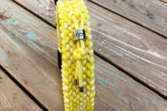 Paracord-Hundehalsband-3-cm-breit-Gelb-Weiß-und-stufenlos-verstellbar_4