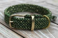 hundehalsband_3_cm_breit_grün_gold_Metallic-Glitter-Fern-Green-Gold-Tracer-X_1