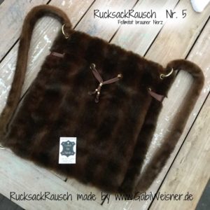 RucksackRausch Nr. 5 Fellimitat brauner Nerz