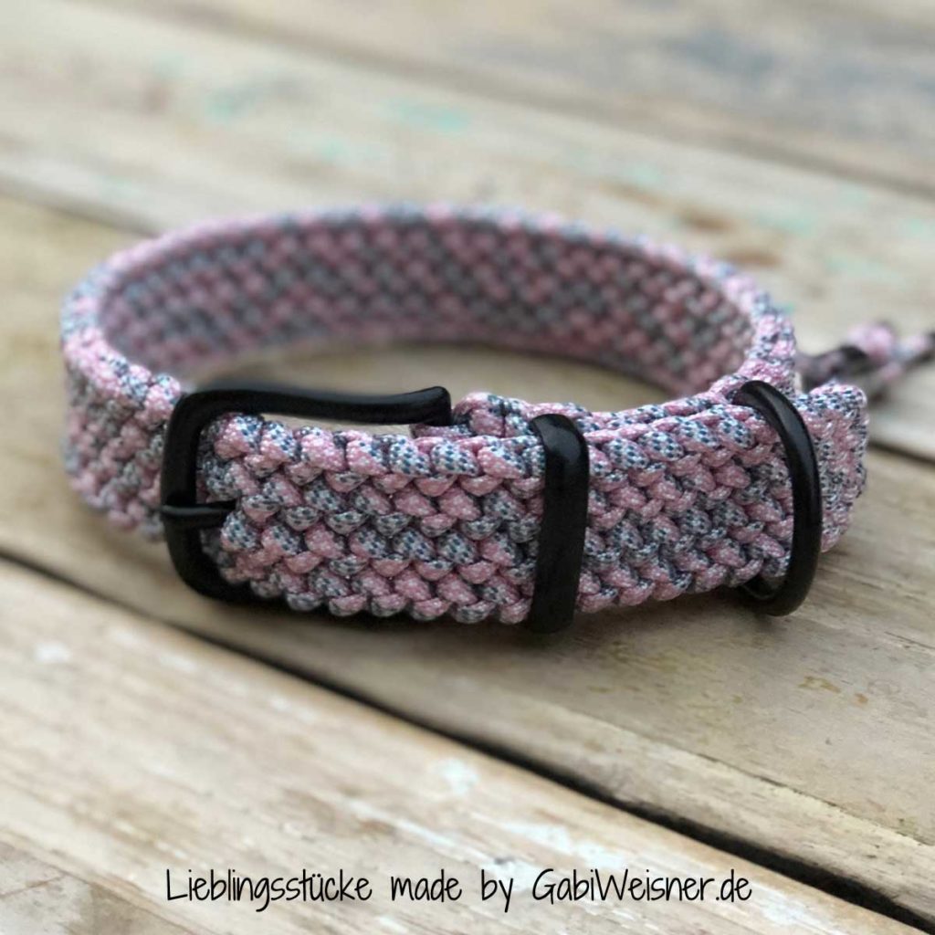 Hundehalsband stufenlos verstellbar 3 cm breit neue Farben Paracord