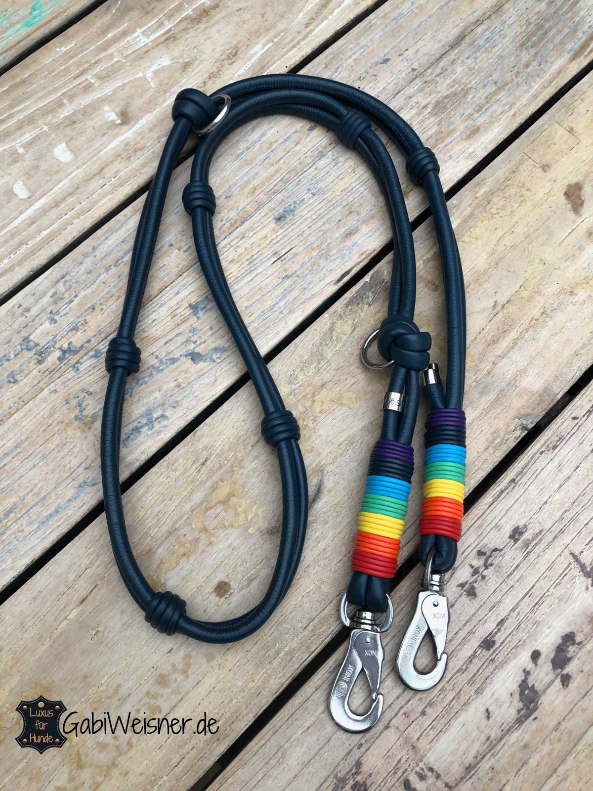 Regenbogen Halsband und Leine