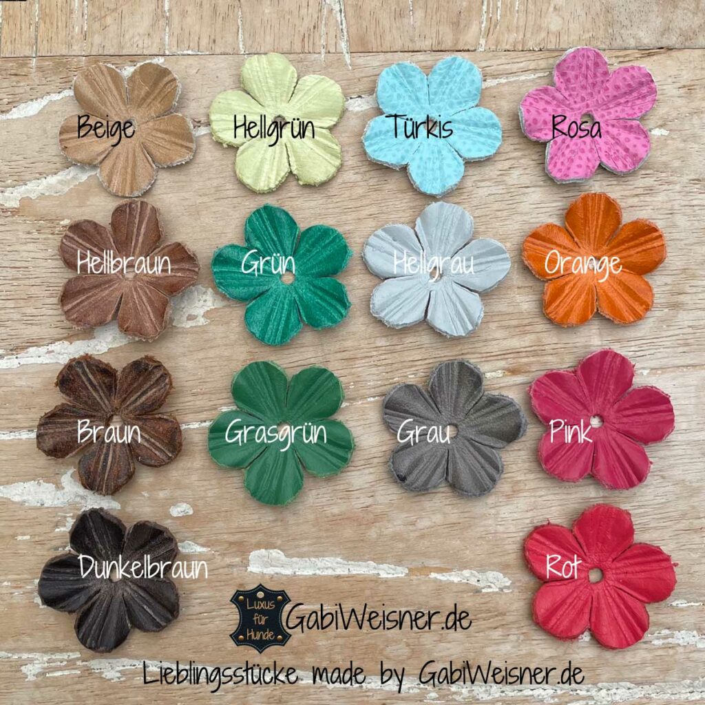 20 Stück Blumen-Hundehalsbänder – Farbig, Aus Polyester, Mit Gummiband, 5,5x5,5 Cm